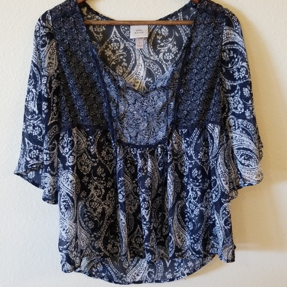 Knox rose peasant blouse